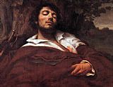 Gustave Courbet Canvas Paintings - Wounded Man